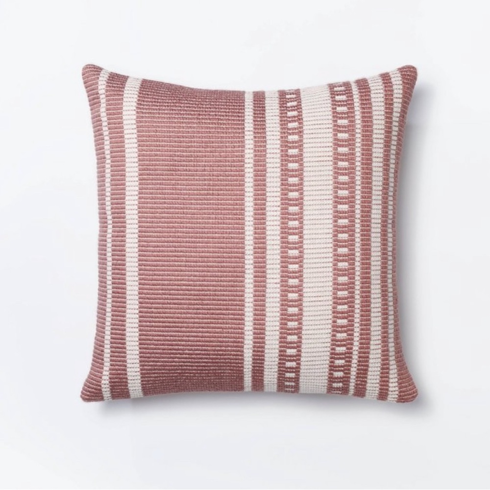 Mauve / Cream Throw Pillow -Threshold designed with Studio McGee